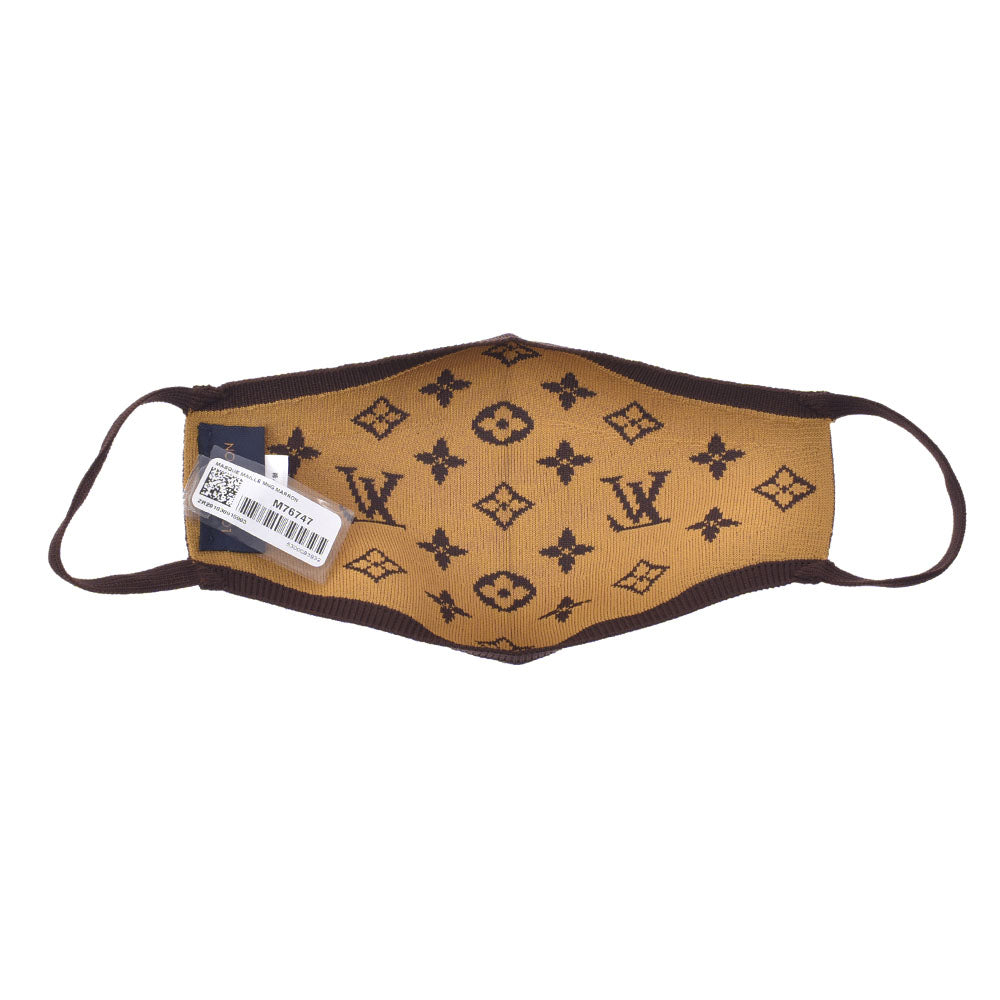 LOUIS VUITTON ルイヴィトン マスク マイユ モノグラム柄 茶 M76747 レディース ナイロン100％ その他ファッション雑貨 未使用  銀蔵