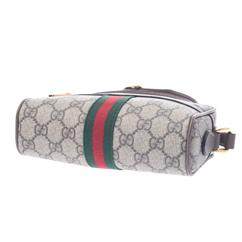 GUCCI グッチ オフディア ミニショルダーバッグ ベージュ/エボニー 517350 レディース GGスプリームキャンバス レザー ショルダーバッグ 未使用 銀蔵