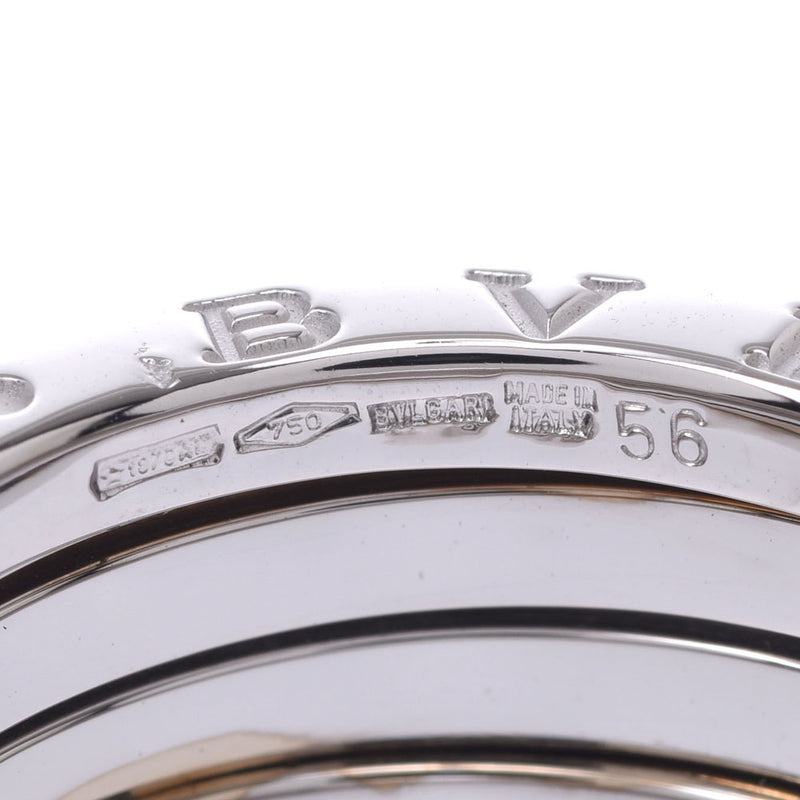 BVLGARI ブルガリ B-ZEROリング #56 サイズS 15号 ユニセックス K18WG リング・指輪 ABランク 中古 銀蔵