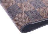 Louis Vuitton Louis Vuitton Damier Portobie 6 Culty Credy Brown N61666男士Dumie Campbus钱包B排名使用Silgrin