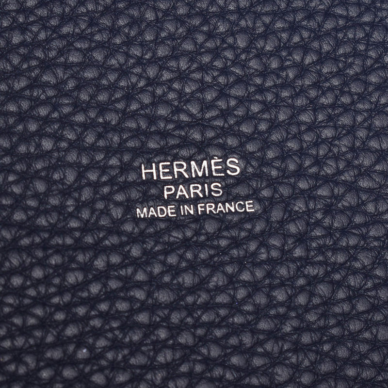 Hermes Hermes Picon Lock MM Blue Nui Silver Bracket D Engraved (around 2019) Ladies Triyo Clemance Handbag Unused Silgrin