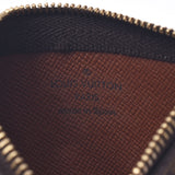 Louis Vuitton Louis Vuitton Monogram Pochette卷曲棕色M62650男女皆宜音乐帆布硬币案例B等级使用Silgrin