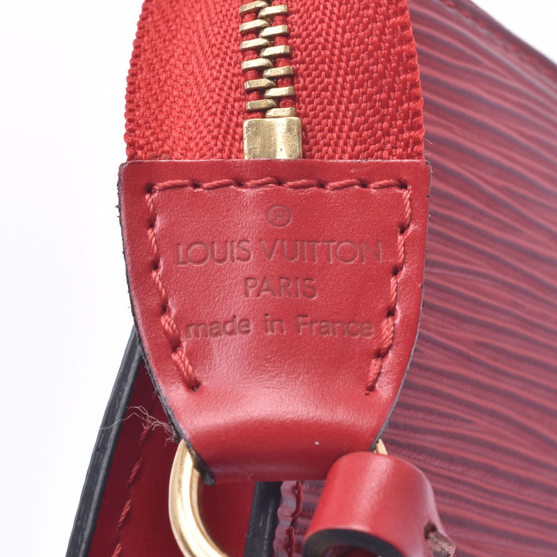Louis Vuitton Louis Vuitton Epi Red M52947 Women's Epireser Accessory Pouch AB Rank Used Silgrin