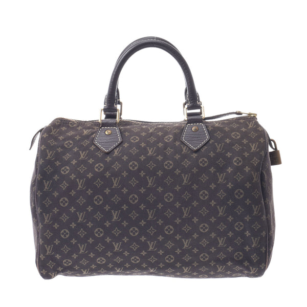 Louis Vuitton Louis Vuitton Monogram Mini Launch Speedy 30 Ebena M95224 Women's Canvas / Leather Handbag B Rank Used Silgrin