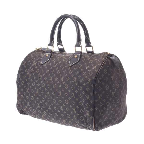 Louis Vuitton Louis Vuitton Monogram Mini Launch Speedy 30 Ebena M95224 Women's Canvas / Leather Handbag B Rank Used Silgrin