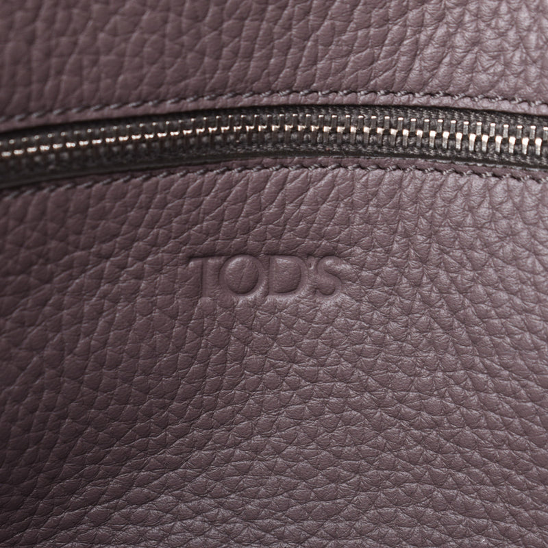 TOD’S トッズ グレーパープル系 ユニセックス カーフ トートバッグ ABランク 中古 銀蔵