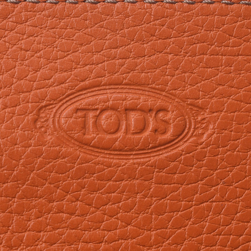 TOD’S トッズ トートバッグ オレンジ レディース カーフ ハンドバッグ Aランク 中古 銀蔵