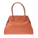 TOD'S Tods Tote Orange Ladies Calf Handbag A Rank Used Ginzo