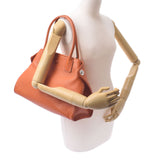 TOD'S Tods Tote Orange Ladies Calf Handbag A Rank Used Ginzo