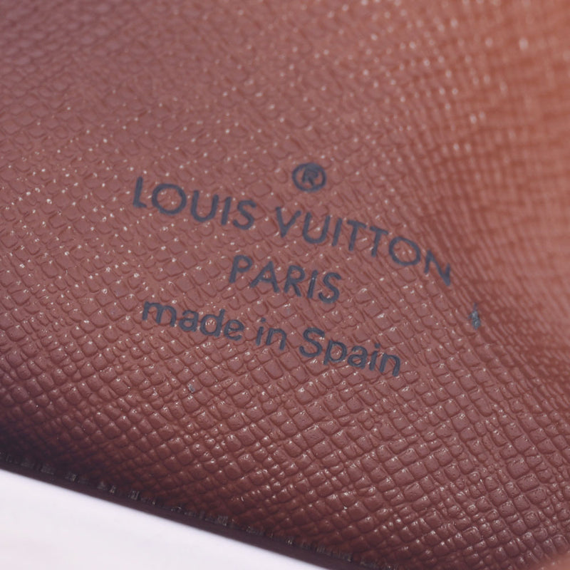 LOUIS VUITTON Louis Vuitton monogram Porto 2 cult vertical brown M60533 unisex monogram canvas pass case B rank used silver warehouse