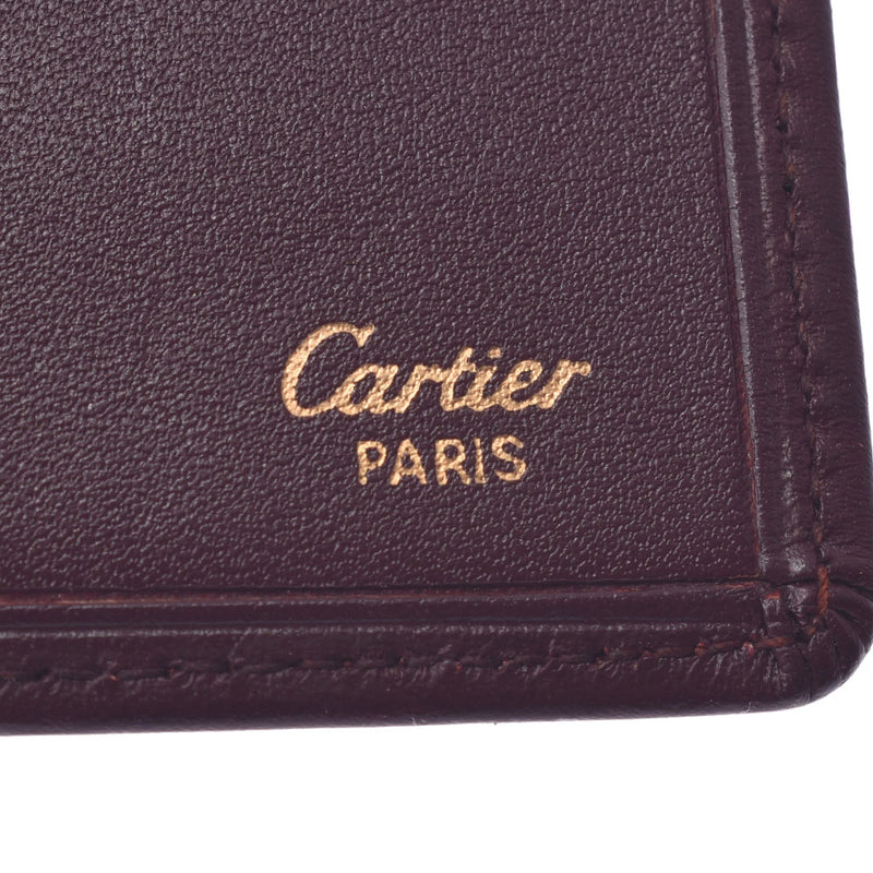 素材カルティエ CARTIER 二つ折り長財布 レザー ブラック ユニセックス 送料無料 t15439
