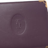 Cartier Cartier Mast Maintenance Two-folded wallpaper Bordeaux Unisex Leather Wallet AB Rank Used Silgrin
