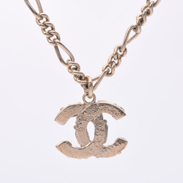 CHANEL Chanel Cocomark, 2006, model Ladies GP/ Carstone Stone necklace, AB, rank used silver rag.