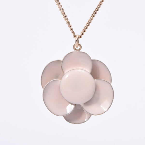 Chanel Chanel Camellia 10 years model pink Gold bracket Women's necklace AB rank used sinkjo