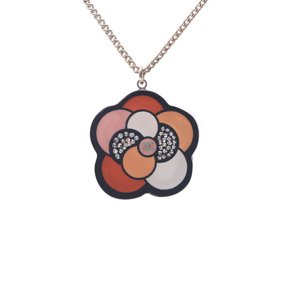 CHANEL Chanel Camellia CocoMark 2013 Model Multicolor/Gold Ladies GP/Plastic/Rhinestone Necklace B Rank Used Ginzo