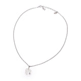 CHANEL Chanel Coco Mark 05 Model Clear Ladies Plastic /Rhinestone Necklace AB Rank Used Ginzo