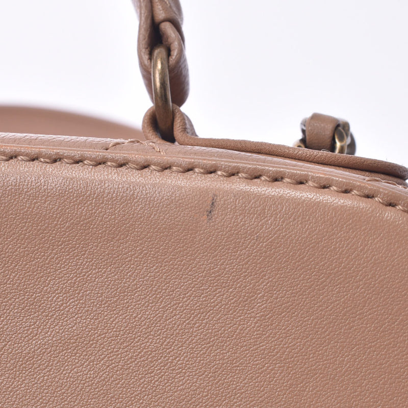 Chanel Chanel 2WAY Chain Shoulder Bag Beige Gold Bracket Women's Leather Shoulder Bag A-Rank Used Silgrin