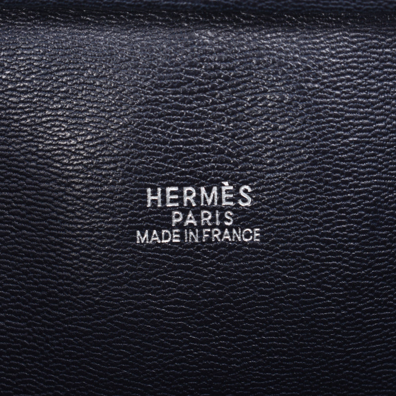 Hermes Hermes Mini Prumem Blue Indigo Silver Bracket □ I Engraved (around 2005) Women's Voepson Handbag B Rank Used Sinkjo