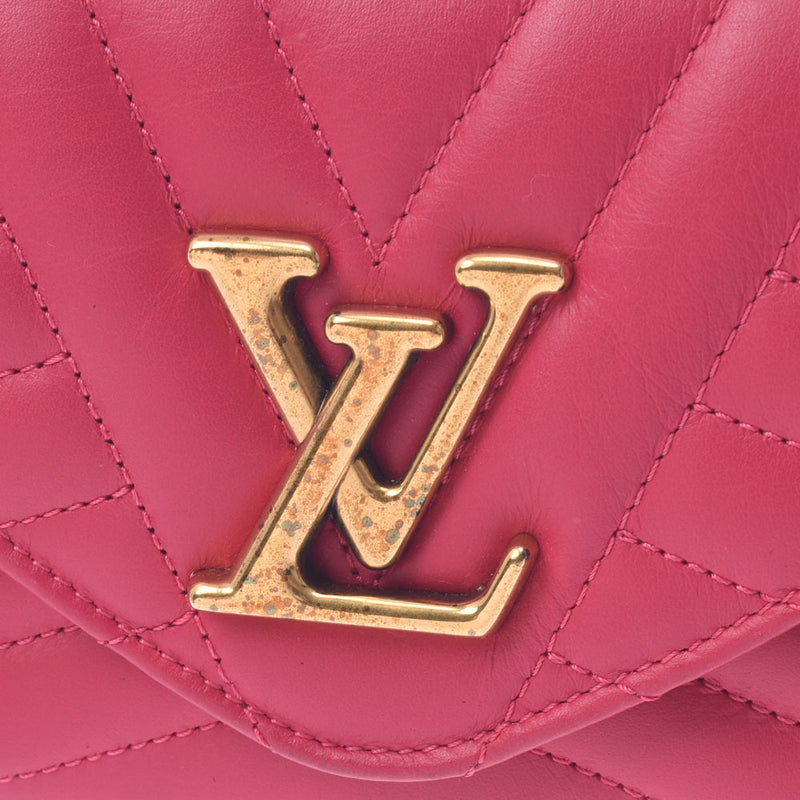 Louis Vuitton Louis Vuitton New Wave Long Wallet Freesia M63820女式皮革长钱包AB排名使用SILGRIN