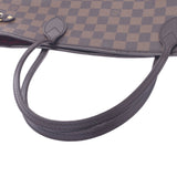 LOUIS VUITTON路易威登Damier Neverfull MM Old Brown N51105中性Damier帆布手提袋AB等级二手Ginzo