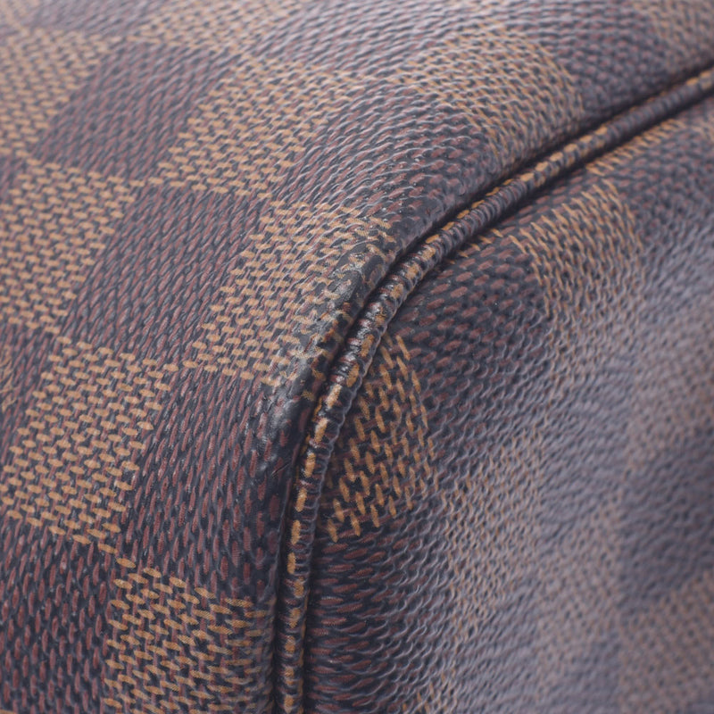 LOUIS VUITTON路易威登Damier Neverfull MM Old Brown N51105中性Damier帆布手提袋AB等级二手Ginzo