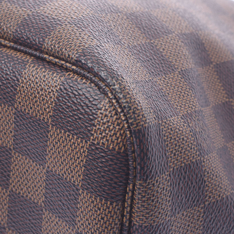 LOUIS VUITTON路易威登Damier Neverfull MM Old Brown N51105中性Damier帆布手提袋AB等级二手Ginzo