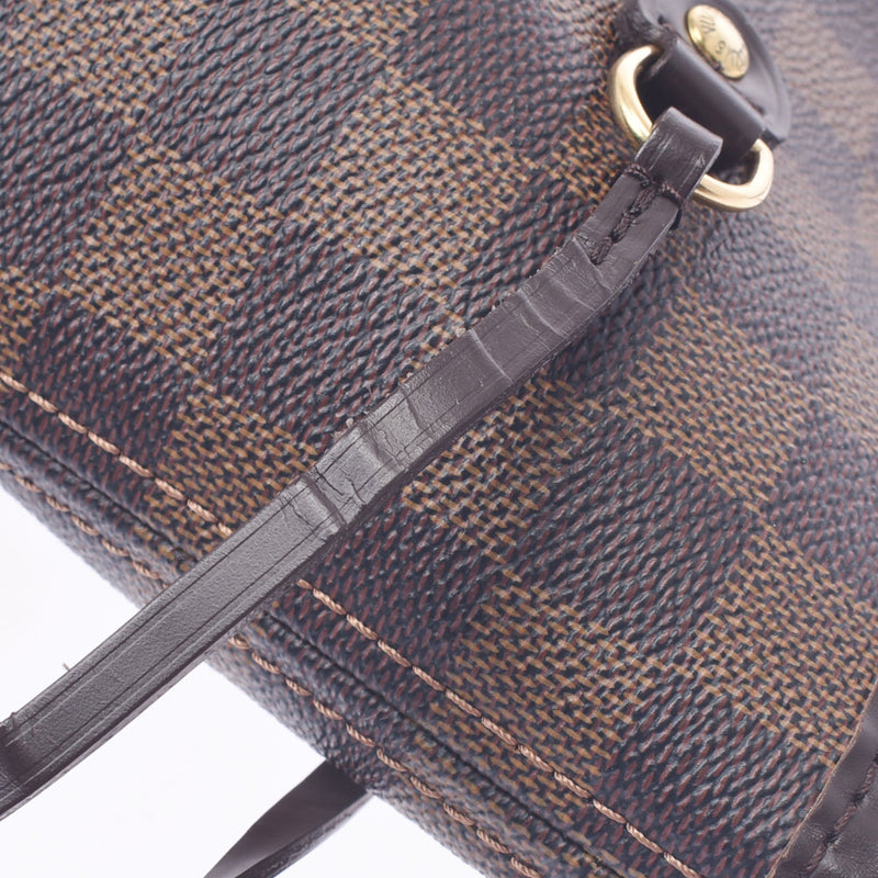 LOUIS VUITTON路易威登Damier Neverfull MM Old Brown N51105中性Damier帆布手提袋AB等级二手Ginzo