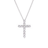 TIFFANY&Co. ティファニー スモールクロス ユニセックス PT950/ダイヤ ネックレス Aランク 中古 銀蔵