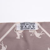 HERMES Hermes Twirie Les Allures/Le ALLURE Riding Pattern Grey Ladies Silk 100% Scarf AB Rank Used Ginzo