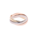 Cartier Cartier Trinity Ring Three Color # 54 14 14 Unisex K18 YG / WG / PG Ring / Ring A Rank Used Silgrin