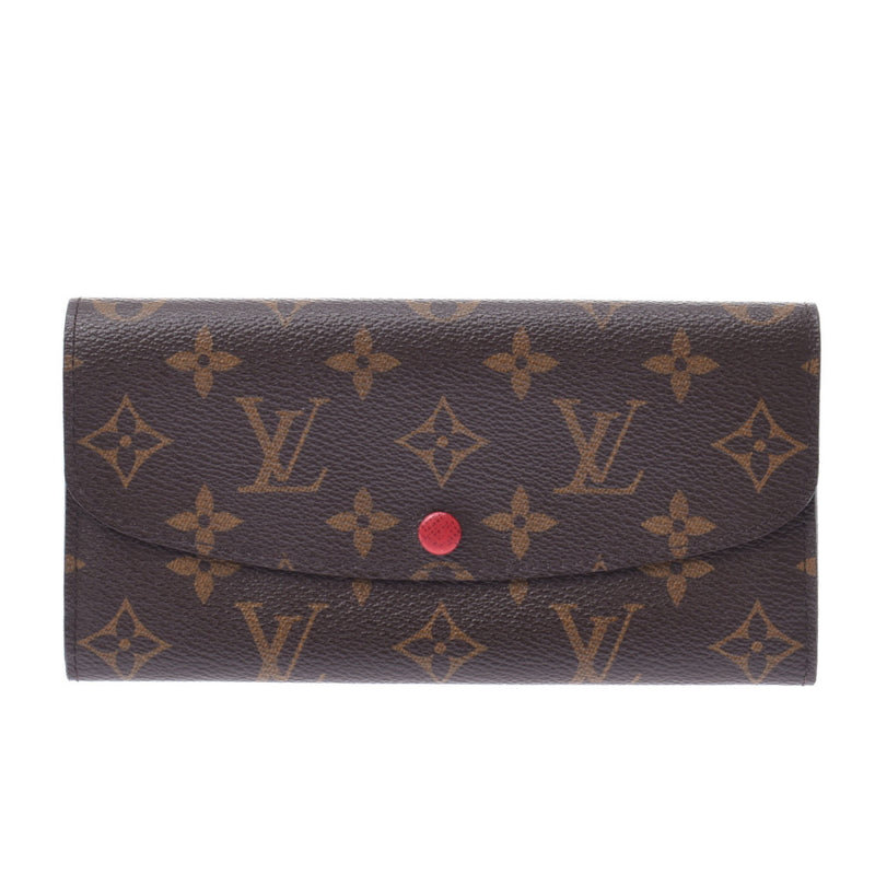 ルイヴィトンポルトフォイユ エミリー 旧型 14145 ルージュ ユニセックス モノグラムキャンバス 長財布 M60136 LOUIS VUITTON  中古 – 銀蔵オンライン