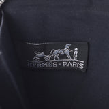 HERMES Hermes Aleline Perth GM Round Zipper Wallet Gray / Black Unisex Canvas Long Wallet B Rank Used Ginzo