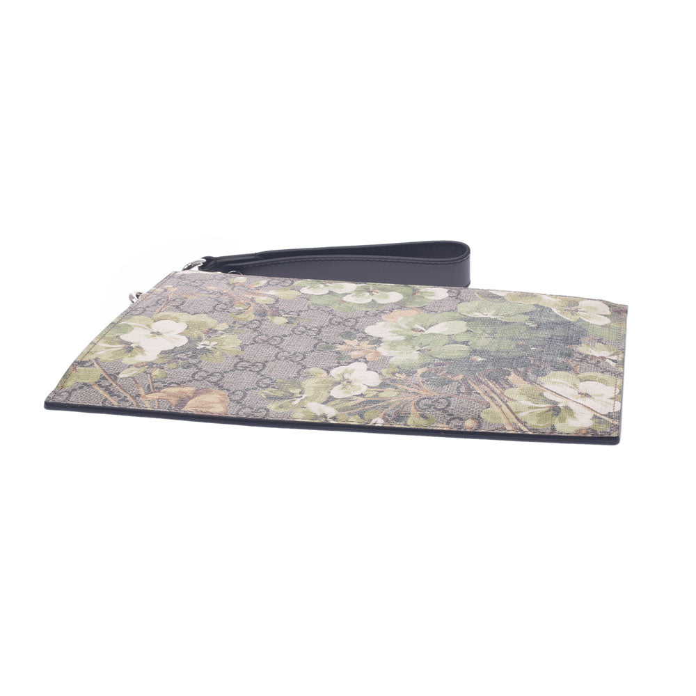 グッチGGブルームス グレー グリーン レディース クラッチバッグ