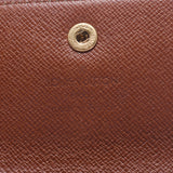 Louis Vuitton Louis Vuitton Monogro Porto Monopla Brown M61930男女皆宜的Monogram Canvas Coin Case A-Rank使用Silgrin