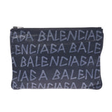 BALENCIAGA バレンシアガ グラフィティ キャリークラップM 黒/白 535532 ユニセックス カーフ クラッチバッグ ABランク 中古 銀蔵