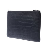 Balenciaga Valenciaga Ville Black / White 535532 Unisex Crocolastic Clutch Bag AB Rank Used Silgrin