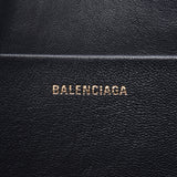 BALENCIAGA バレンシアガ ヴィル 黒/白 535532 ユニセックス クロコ型押し クラッチバッグ ABランク 中古 銀蔵