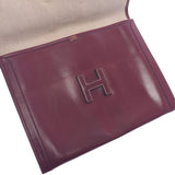 Hermes Hermes Gig Gm Rouge Ash○I Enggain（1979年左右）男女皆宜的盒子卡离合器包B等级使用Silgrin