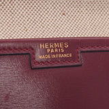 HERMES エルメス ジジェ GM ルージュアッシュ  ○I刻印(1979年頃) ユニセックス ボックスカーフ クラッチバッグ Bランク 中古 銀蔵