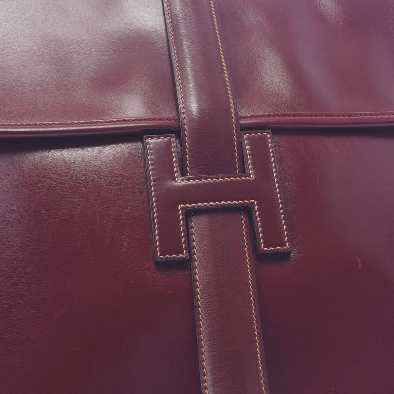 Hermes Hermes Gig GM Rouge Ash ○ I Enggain (around 1979) Unisex Box Card Clutch Bag B Rank Used Silgrin