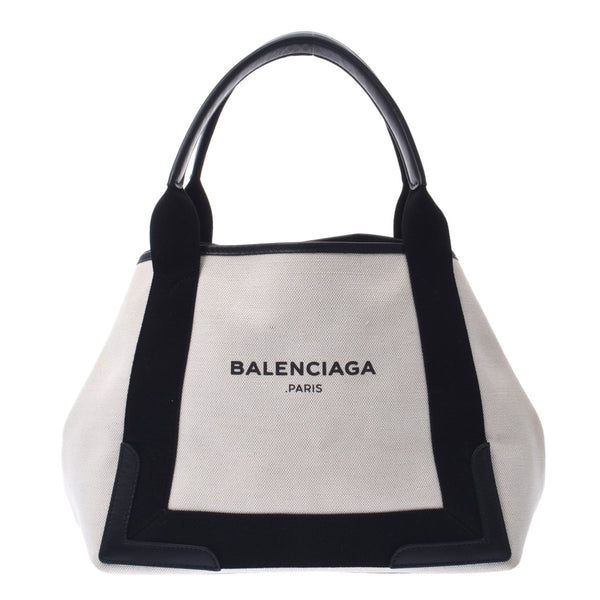 Balenciaga Valenciaga Neibika公交车象牙系统/黑人女式帆布/皮革手袋B排名使用水池