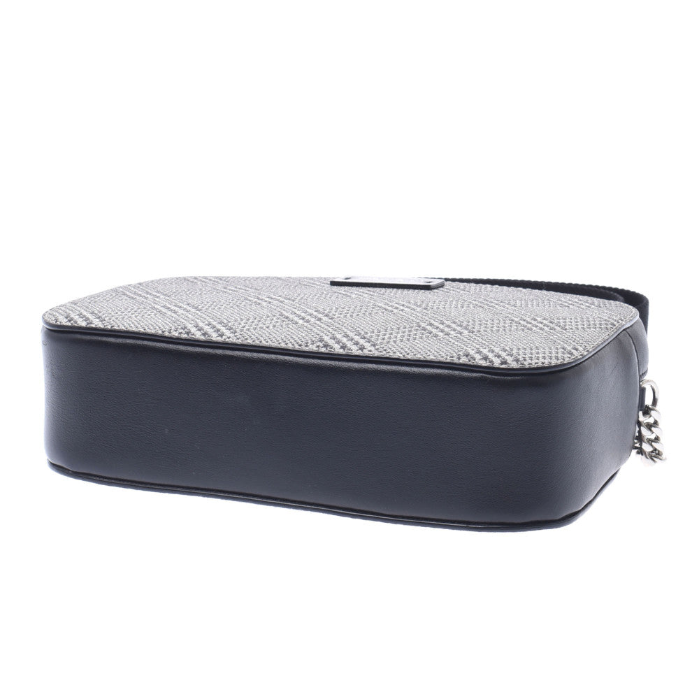 ジミーチュウ星チェック柄 シルバー/黒 シルバー金具 レディース