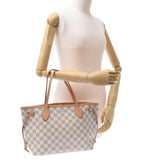 LOUIS VUITTON Louis Vuitton Damier air Zul nevert PM White N41362 women's handbag a rank used silver