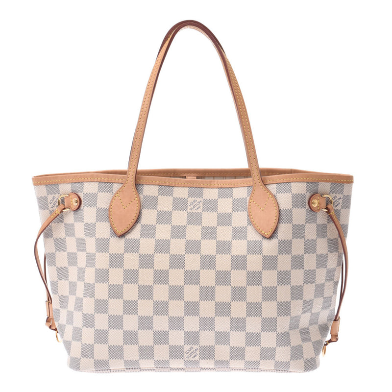 LOUIS VUITTON Louis Vuitton Damier air Zul nevert PM White N41362 women's handbag a rank used silver