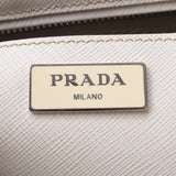 PRADA プラダ 2WAYバッグ 白 シルバー金具 1BA274 レディース サフィアーノ ハンドバッグ Bランク 中古 銀蔵