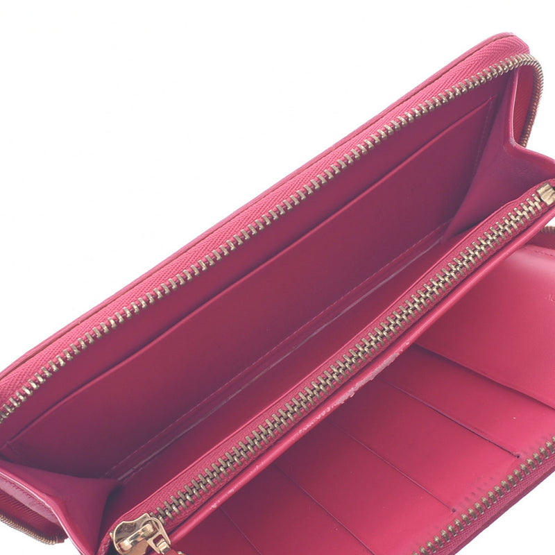 Louis Vuitton Louis Vuitton Verni El Dridge Fusha Pink M91240 Women's Monogram Verni Long Wallet B Rank Used Sinkjo