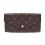 Louis Vuitton Louis Vuitton Monogrolfoille Sarah Brown M60531 UniSEX Monogram Canvas Long Wallet A-Rank使用的水池