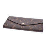 Louis Vuitton Louis Vuitton Monogrolfoille Sarah Brown M60531 UniSEX Monogram Canvas Long Wallet A-Rank使用的水池