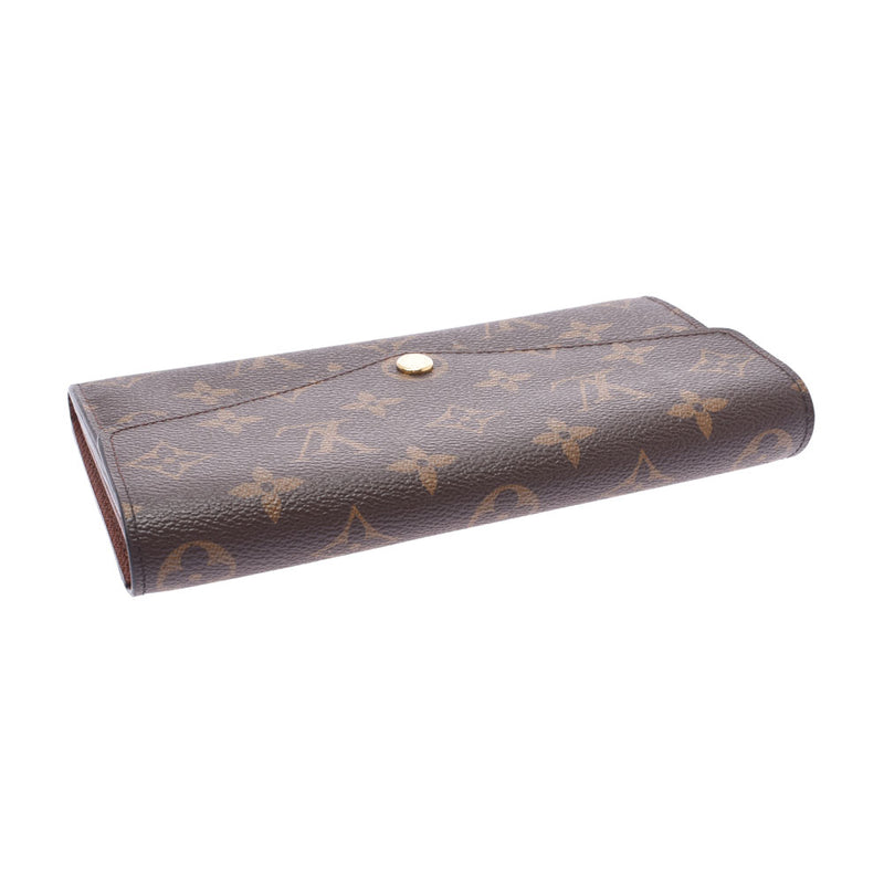 Louis Vuitton Louis Vuitton Monogrolfoille Sarah Brown M60531 UniSEX Monogram Canvas Long Wallet A-Rank使用的水池