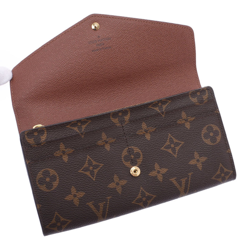 Louis Vuitton Louis Vuitton Monogrolfoille Sarah Brown M60531 UniSEX Monogram Canvas Long Wallet A-Rank使用的水池